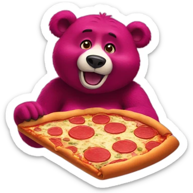 Lotso eating pizza sticker