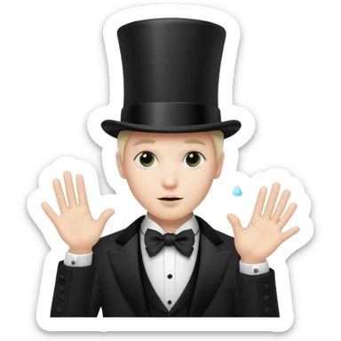 a magician who disappears into fog sticker