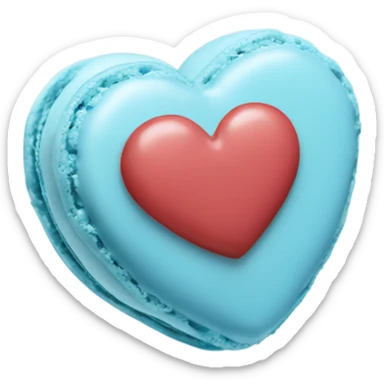 Light blue macaroon in shape of heart 🩵  sticker