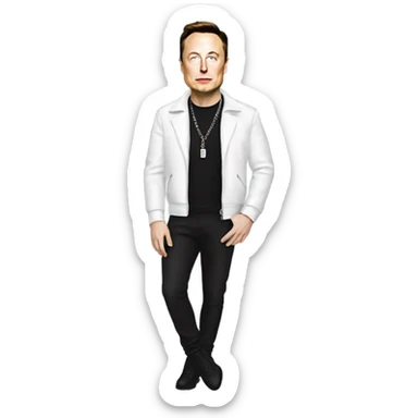 elon musk wearing balenciaga sticker