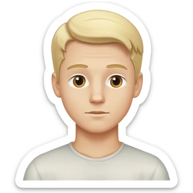 make a white boy with blonde hair and a slickback sticker