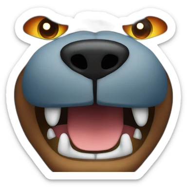 Dark blue orange bear angry 🐻 sticker
