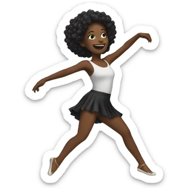 Black girl dancing sticker