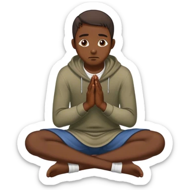 a man begging on knees  sticker