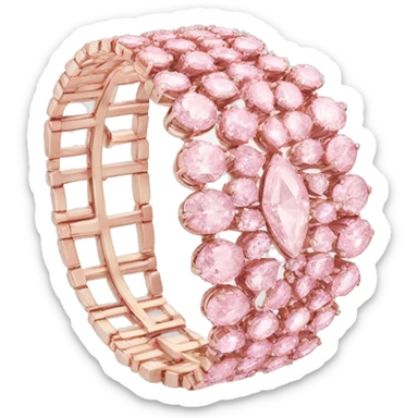 Pink diamond bracelet sticker