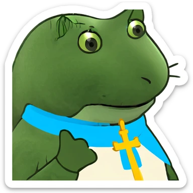 Trump Cat wearing pope clothes sticker