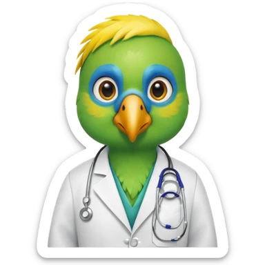 Parrot doctor sticker