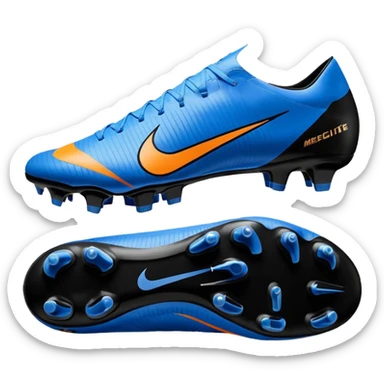 Unas Nike Mercurial vapor 16 elite sg del 2026 negras y con el logo azul sticker
