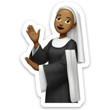 Female Priest elevating the host  sticker