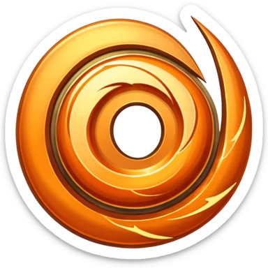 The Heathstone spiral logo but orange sticker