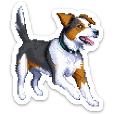 fast running dog sticker