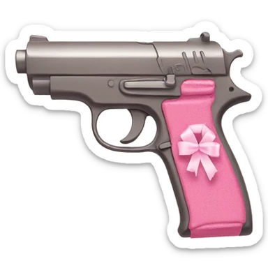 pink pistol with a pink ribbon sticker