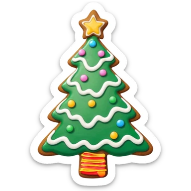 gingerbread cookies in the form of a Christmas tree sticker