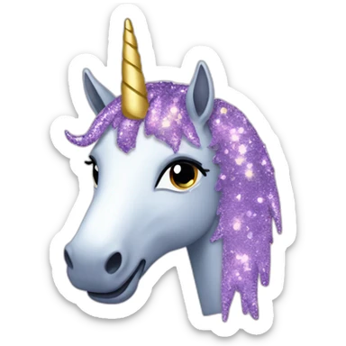 Licorne a Paillettes sticker