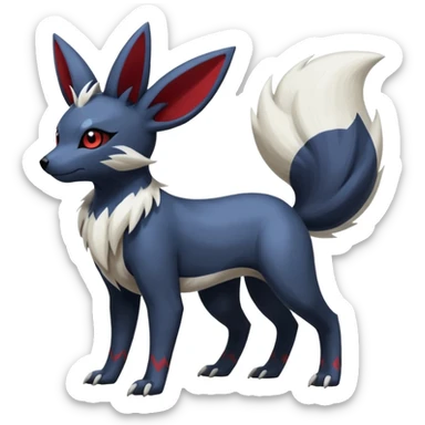 Umbreon-Mightyena-Absol-Minccino-Zangoose-fusion-hybrid-creature  sticker
