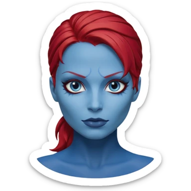 x-men mystique red hair sticker