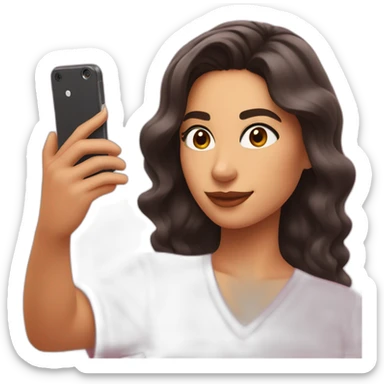 Rosalía taking a selfie sticker