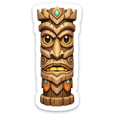 fantasy magic totem low poly sticker