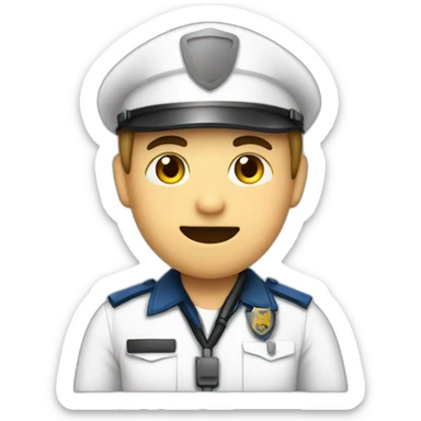 Infirmiere qui embrasse policier sticker