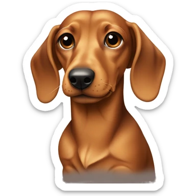 Light brown daschund  sticker