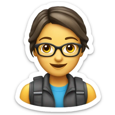 young smiling software tester female sticker