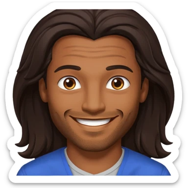 Pana Hema Taylor, male actor (b.1989) with dark brown long hair sticker