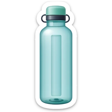 water bottle in sea green color, make sure the width and height if image must be equal in size sticker