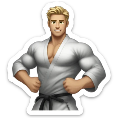 posh-muscle-boy-with-judogi sticker