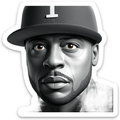 monochrome portrait of a man sticker