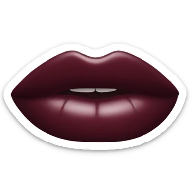 burgundy lipstick sticker