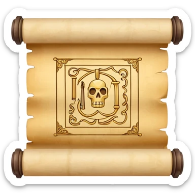 papyrus scroll sticker