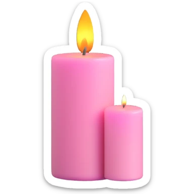 Light pink candle sticker