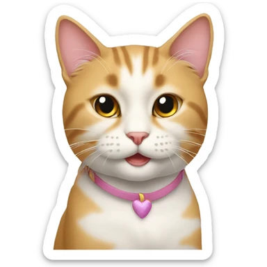 Gato con lazo  sticker