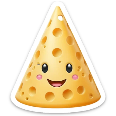 Cheese disco dancing with eyes sticker