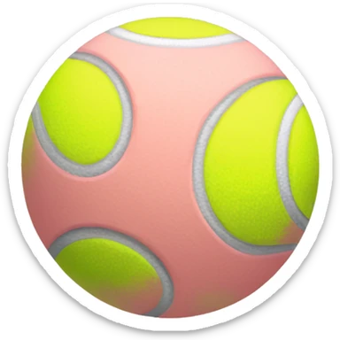 Soft pink tennis ball sticker