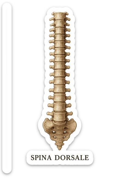 spina dosale anatomica iperrealistico sticker