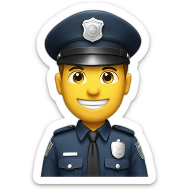 A happy Policeman sticker