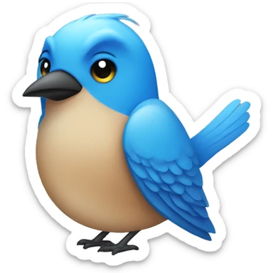 Twitter blue bird sticker