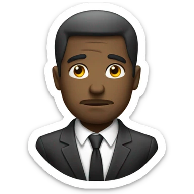 business man sad sticker