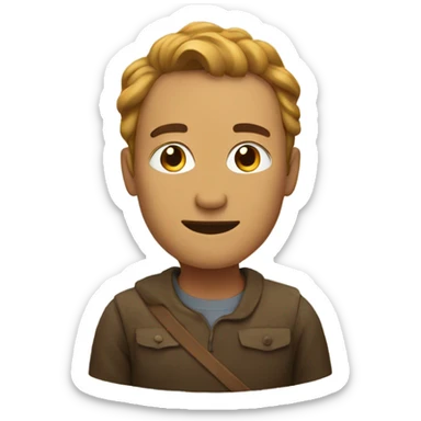 A man in a hill sticker