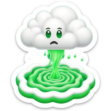 poisonous gas, isometric sticker