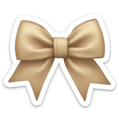 Beige bow  sticker