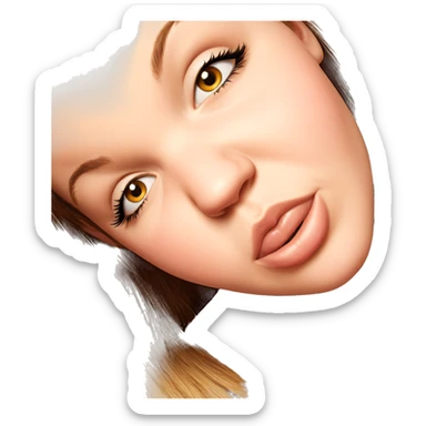 realistic portrait of girl sticker