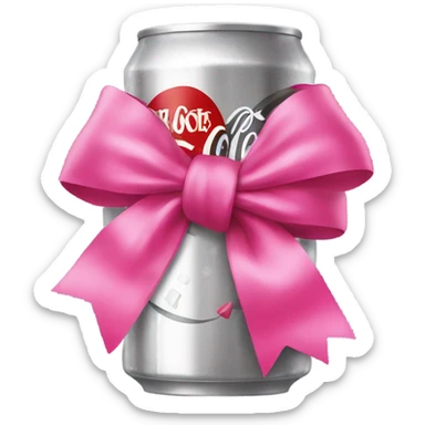 Diet Coke pink bow sticker