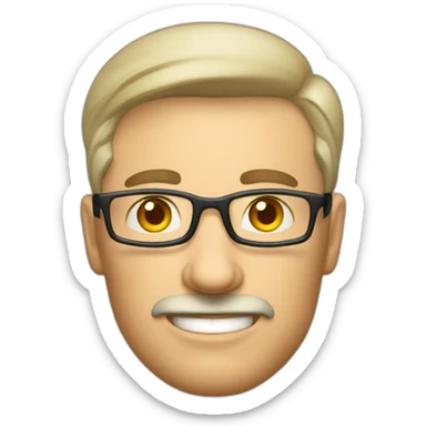 male mid-aged german executive-type expat with Halbglatze in vietnam sticker