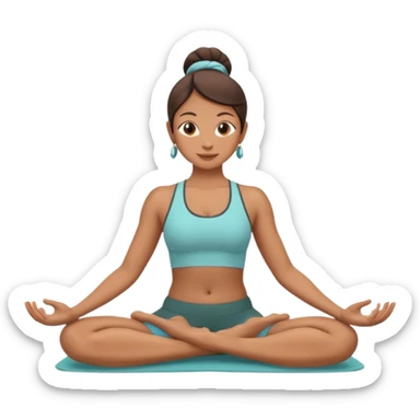 lotus yoga pose sticker