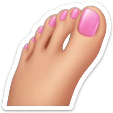 Pink toe nails sticker