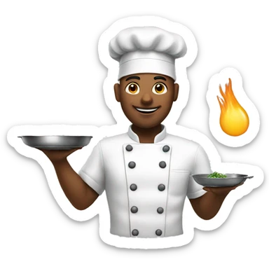 chef cooking  sticker