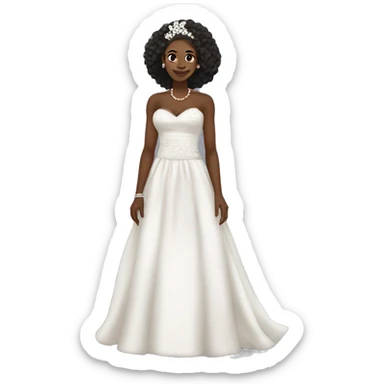 nigeria wedding full body  cartoon african wif o te left  sticker