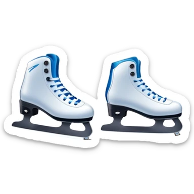 An icon showing a pair of speed skates gliding on an icy track, leaving sharp trails. The background features a grand speed skating arena with spectators, bright lights, and a winter landscape visible through the open structure. Transparent background enhances the dynamic motion. sticker
